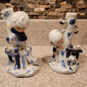 Boy and girl figurines